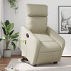 vidaXL Fauteuil inclinable de massage Cr&egrave;me Similicuir