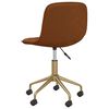 vidaXL Chaises pivotantes &agrave; manger lot de 2 marron velours