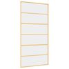 vidaXL Porte coulissante dor&eacute; 102,5x205cm verre ESG clair et aluminium