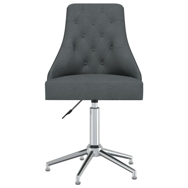 vidaXL Chaises pivotantes &agrave; manger lot de 6 Gris fonc&eacute; Tissu