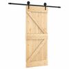 vidaXL Porte coulissante 85 x 210 cm Bois de pin massif (non trait&eacute;)