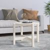 vidaXL Table basse Blanc &Oslash; 62,5x45 cm Bois massif de pin