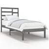 vidaXL Cadre de lit Gris Bois massif 90x190 cm Simple