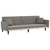 vidaXL Canap&eacute;-lit avec porte-gobelets taupe tissu