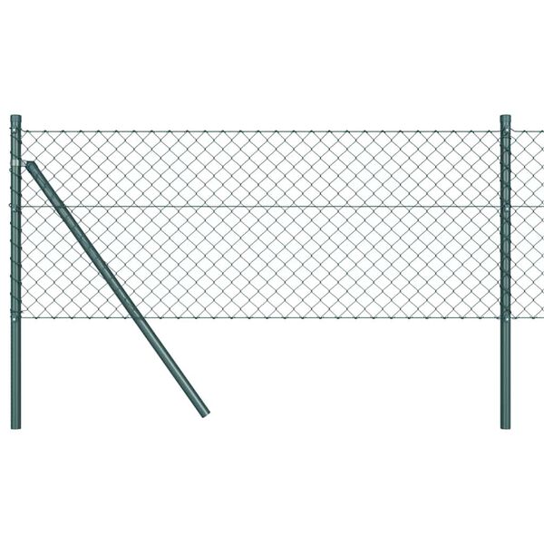 vidaXL Poteau de cl&ocirc;ture. Vert 25 x 0,6 m (maille 40 x 40 mm)