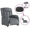 vidaXL Fauteuil inclinable &eacute;lectrique Gris Similicuir