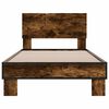vidaXL Cadre de lit sans matelas ch&ecirc;ne fum&eacute; 90x190 cm