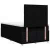 vidaXL Sommier &agrave; lattes de lit avec matelas noir 120x190 cm tissu