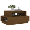 vidaXL Table basse Marron miel 80x55x40,5 cm Bois massif de pin