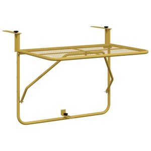 vidaXL Table de balcon Dor&eacute; 60x40 cm Acier