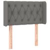 vidaXL T&ecirc;te de lit avec oreilles Gris fonc&eacute; 83x16x78/88 cm Tissu