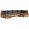 vidaXL Ensemble de canap&eacute;s d'ext&eacute;rieur 6 pc Naturel et Anthracite