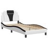 vidaXL Cadre de lit Viana sans matelas blanc et noir 80x200 cm similicuir