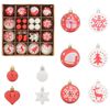 vidaXL Ensemble de Boules de No&euml;l 40 pc Rouge et Blanc &Oslash; 6 cm