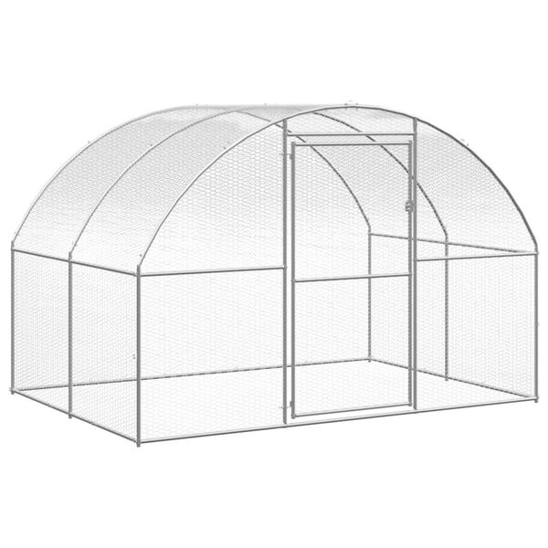 vidaXL Poulailler d'ext&eacute;rieur 3x16x2 m Acier galvanis&eacute;