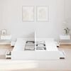 vidaXL Cadre de lit avec rangement avec t&ecirc;te de lit Blanc 140 x 190 cm