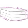 vidaXL Sommier &agrave; lattes de lit et matelas gris clair 80x220 cm velours