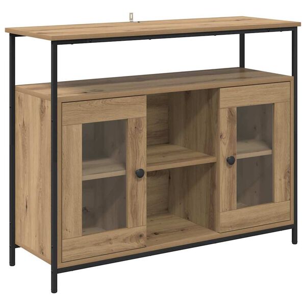 vidaXL Buffet Chêne artisanal 100 x 35 x 80 cm Bois d'ingénierie