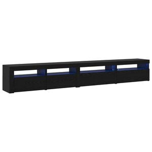 vidaXL Ensemble meuble TV 3 pc Ch&ecirc;ne noir Bois d'ing&eacute;nierie