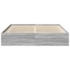 vidaXL Cadre de lit sans matelas sonoma gris 200x200 cm