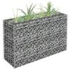 vidaXL Lit sur&eacute;lev&eacute; &agrave; gabion Acier galvanis&eacute; 90x30x60 cm