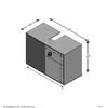 FMD Meuble de salle de bain sous &eacute;vier 70x32,9x49,5 cm blanc