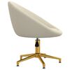 vidaXL Chaise &agrave; manger Cr&egrave;me Velours