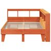 vidaXL Lit biblioth&egrave;que sans matelas cire marron 120x200 cm pin massif