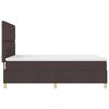 vidaXL Lit &agrave; ressort LED avec matelas Marron fonc&eacute; 140 x 200 cm tissu