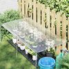 vidaXL B&acirc;che avec &oelig;illets Transparent 1 x 2 m Poly&eacute;thyl&egrave;ne
