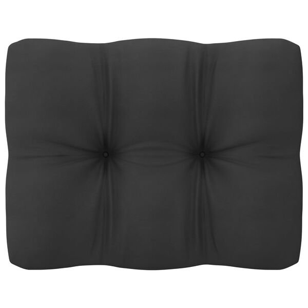 vidaXL Salon de jardin 10 pcs avec coussins anthracite Pin massif