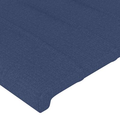 vidaXL Sommier à lattes de lit avec matelas Bleu 160x200 cm Tissu