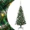 vidaXL Sapin de No&euml;l artificiel pr&eacute;-&eacute;clair&eacute; Vert 150 cm PVC et m&eacute;tal