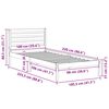 vidaXL Cadre de lit avec t&ecirc;te de lit Marron 100 x 220 cm Pin massif