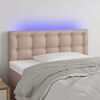 vidaXL T&ecirc;te de lit &agrave; LED Cappuccino 80x5x78/88 cm Similicuir