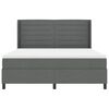 vidaXL Lit &agrave; ressorts avec matelas Gris fonc&eacute; 200 x 180 cm tissu