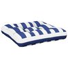 vidaXL Coussin de palette rayure bleue/blanche 60x61,5x10 cm tissu