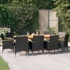 vidaXL Ensemble &agrave; manger de jardin 11 pcs avec coussins Noir