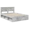 vidaXL Cadre de lit B&eacute;ton 140 x 190 cm Bois d'ing&eacute;nierie
