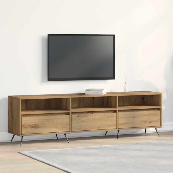 vidaXL Meuble TV ch&ecirc;ne artisanal 150 x 30 x 44,5 cm Bois d'ing&eacute;nierie