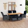vidaXL Ensemble &agrave; manger de jardin avec coussins 7 pcs R&eacute;sine tress&eacute;e