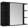 vidaXL Ensemble de meubles de salle de bain 4 pcs Noir Agglom&eacute;r&eacute;