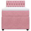 vidaXL Sommier &agrave; lattes de lit avec matelas Rose 100x200 cm Velours