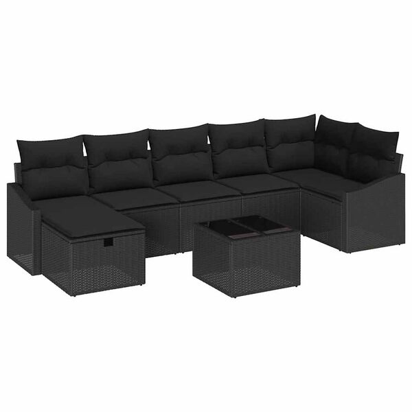 vidaXL Ensemble de Canap&eacute;s avec coussin 8 pcs polyrotin