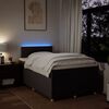 vidaXL Sommier &agrave; lattes de lit et matelas marron fonc&eacute; 120x190cm tissu