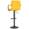 vidaXL Tabouret de bar Jaune moutarde Velours