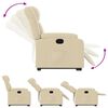 vidaXL Fauteuil inclinable &eacute;lectrique cr&egrave;me tissu
