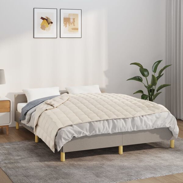 vidaXL Couverture lest&eacute;e Cr&egrave;me clair 140x200 cm 6 kg Tissu