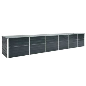 vidaXL Lit sur&eacute;lev&eacute; de jardin Acier galvanis&eacute; 480x80x77 cm Anthracite