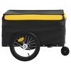 vidaXL Remorque de vélo noir et jaune 45 kg fer